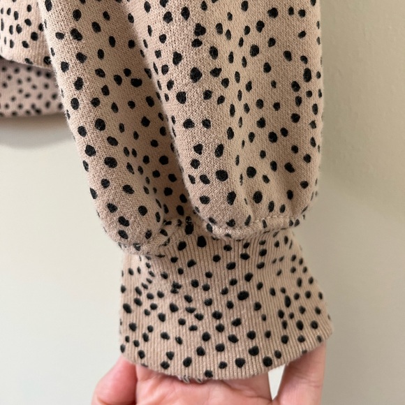 Abercrombie & Fitch Soft A&F Collection Boatneck Terry Leopard Sweatshirt Size S - Picture 8 of 10